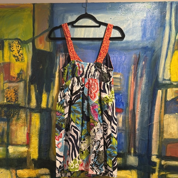Fire Los Angeles Multi-Color Cotton Above Knee Sun Dress Women's Size medium - Picture 5 of 12